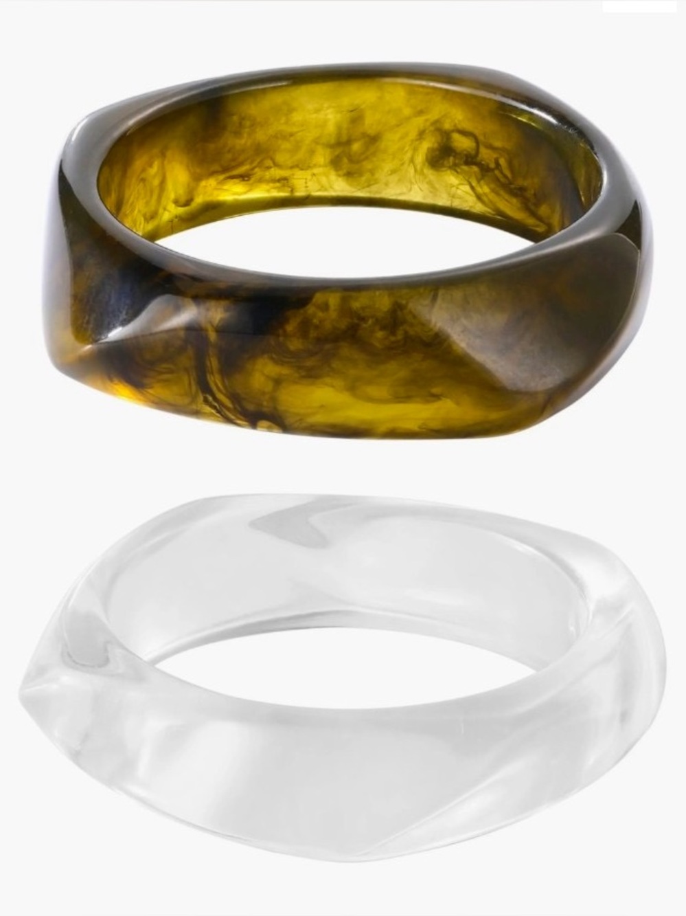 NWOT Adornia Set of 2 Acrylic Bangle Bracelets